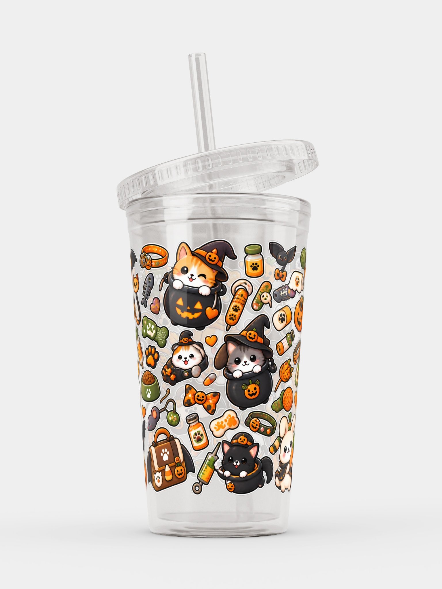 Halloween x Veterinarian Mashup Clear Wall Tumbler 16 Oz (473 ml) product image (3)