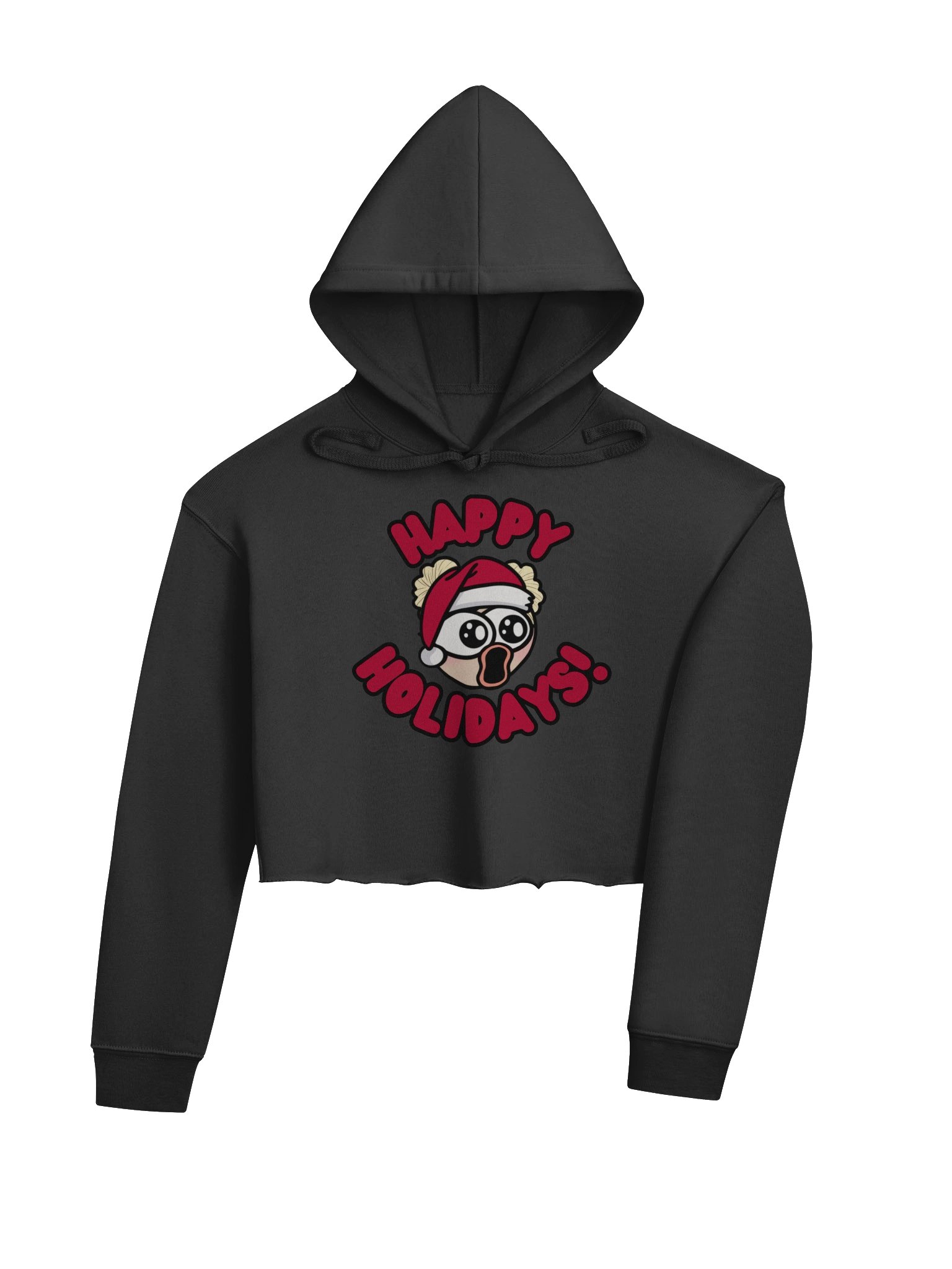 Happy Holidays Poggers Crop Hoodie product image (11)