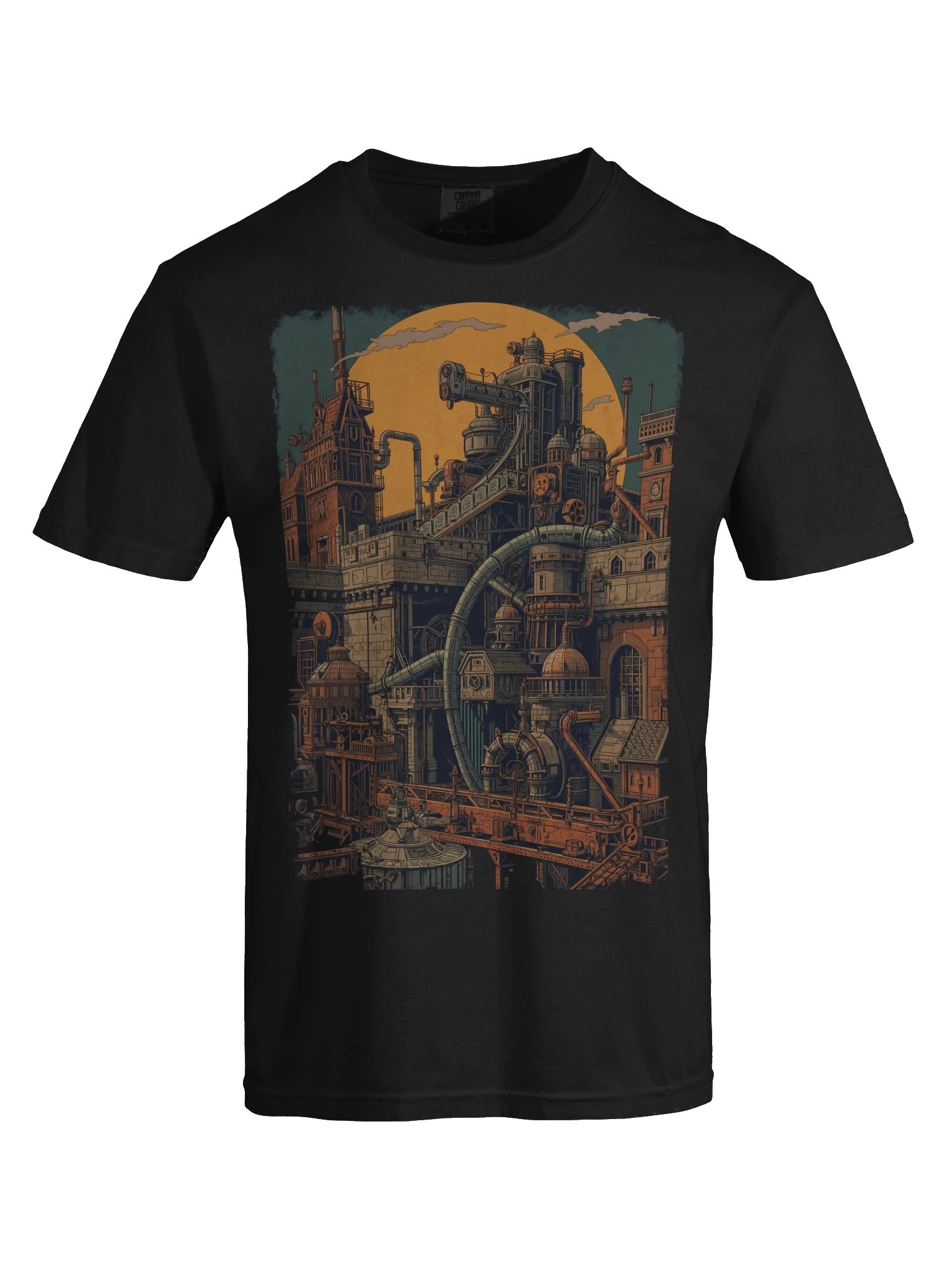 Moonlit Steampunk Industrial Heavyweight T-Shirt product image (2)