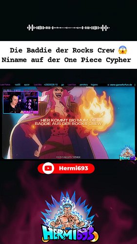 @niname.musik kommt auf der neuen Anime Rap
One Piece - 