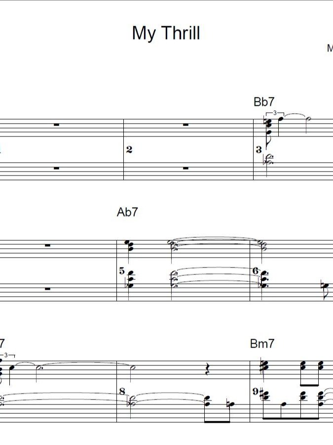 My Thrill - Blues piano - Piano sheet music product image (1)