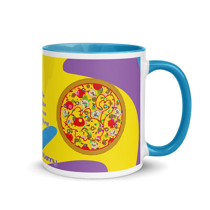 “one with everything” rainbow sprinkle deluxe vanny pizza graphic mug product image (1)