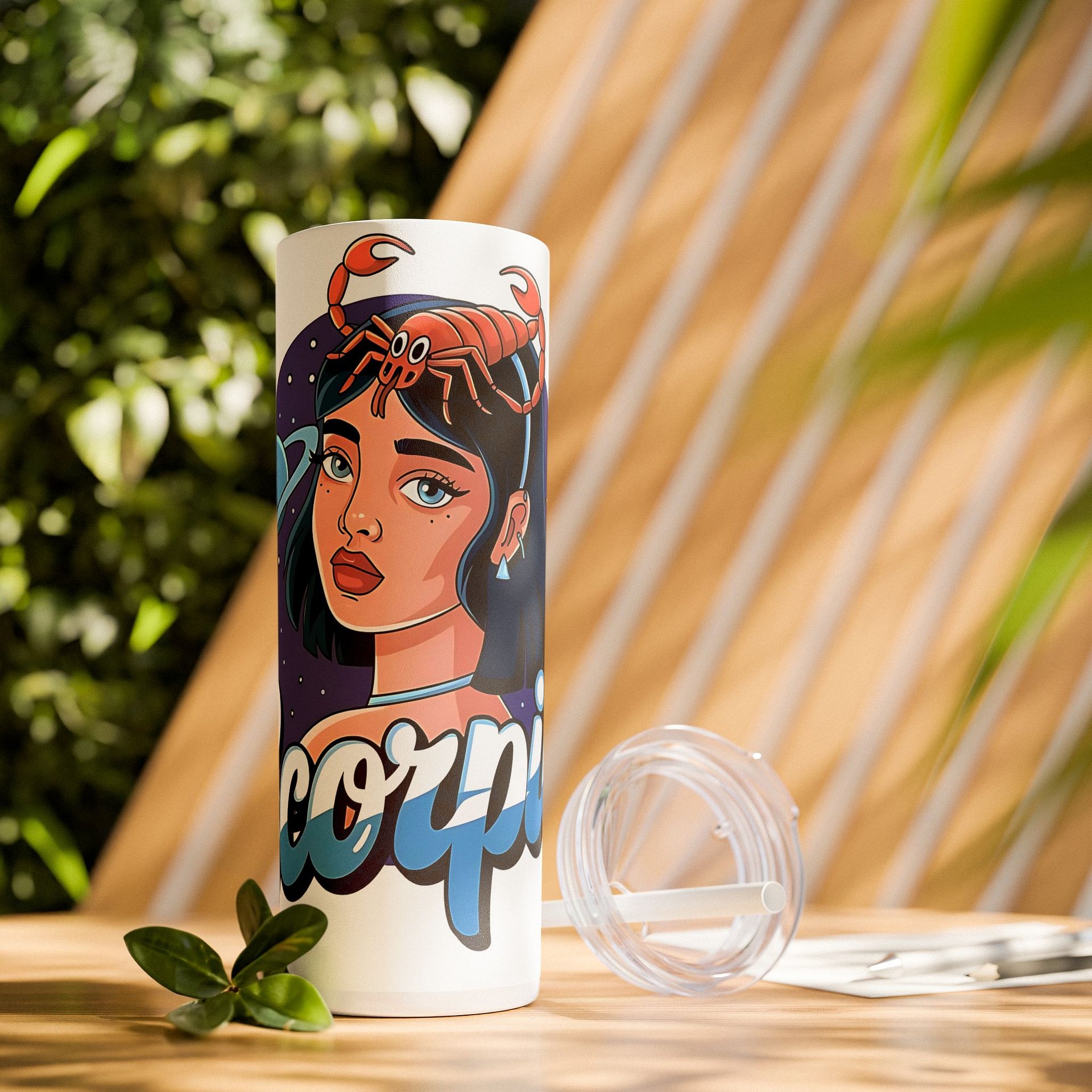 Scorpio Zodiac Tumbler Wrap Sublimation Design, Retro Astrology PNG, Scorpio Girl Illustration, Horoscope Gift for Scorpio Lovers product image (1)