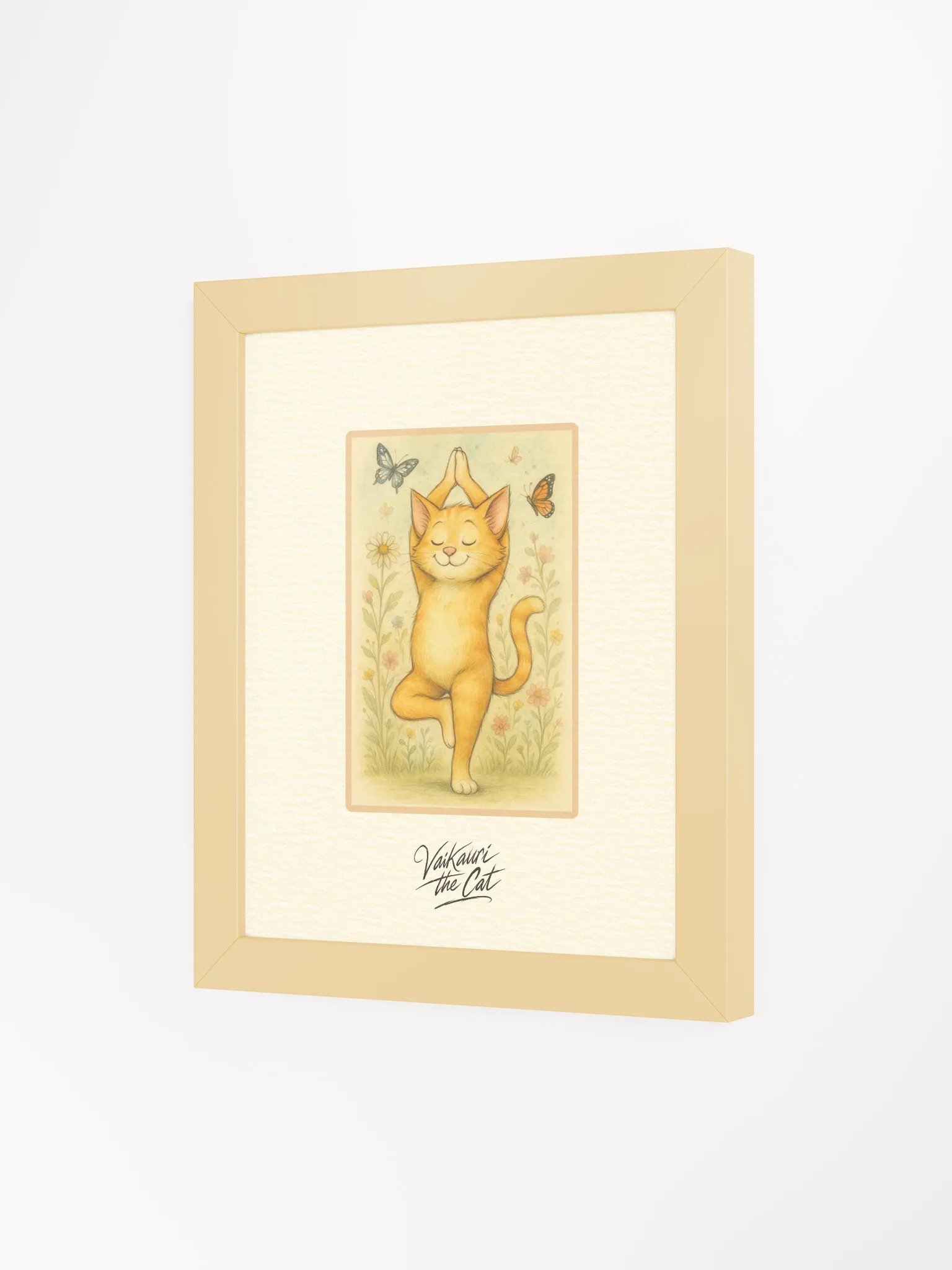 Vaikauri The Cat Yoga Artprint product image (5)