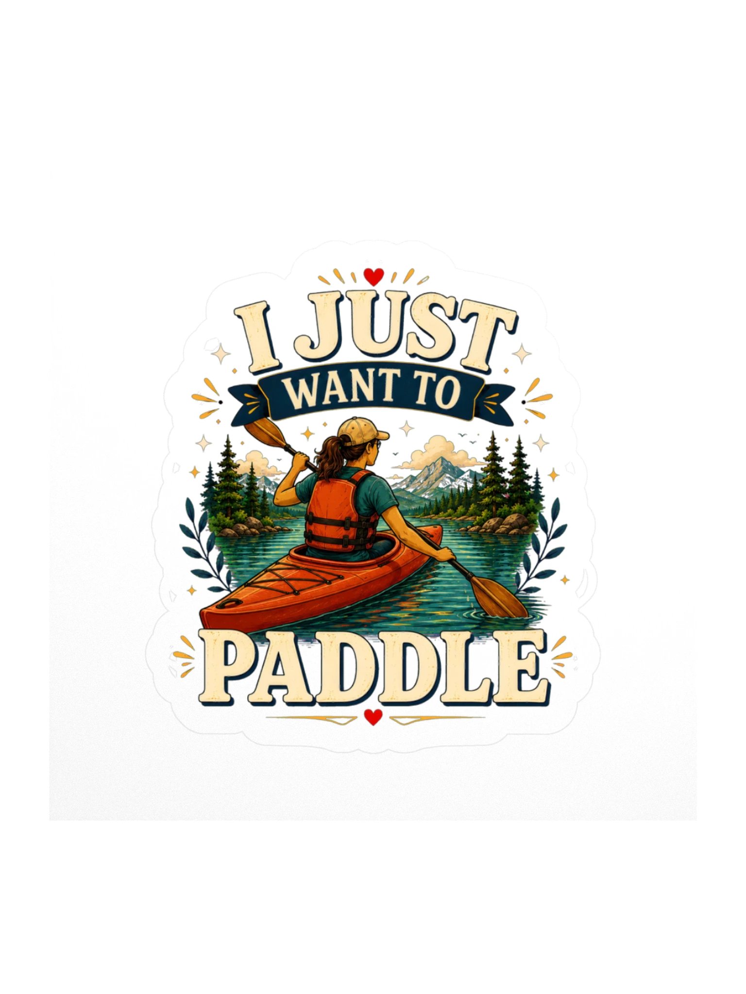 I Just Want To Paddle Sticker product image (1)