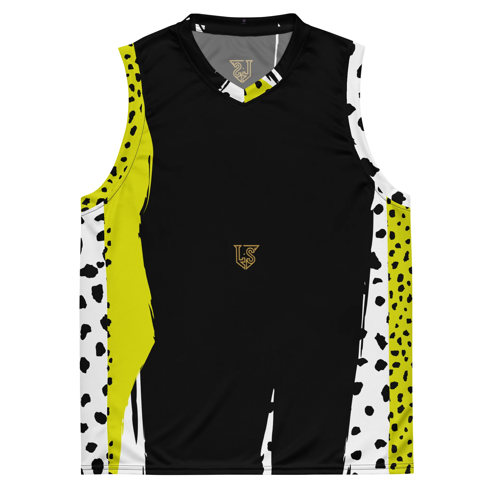 No Cap -Spotted Black and Yellow Sleeveless Pattern Design product image (2)