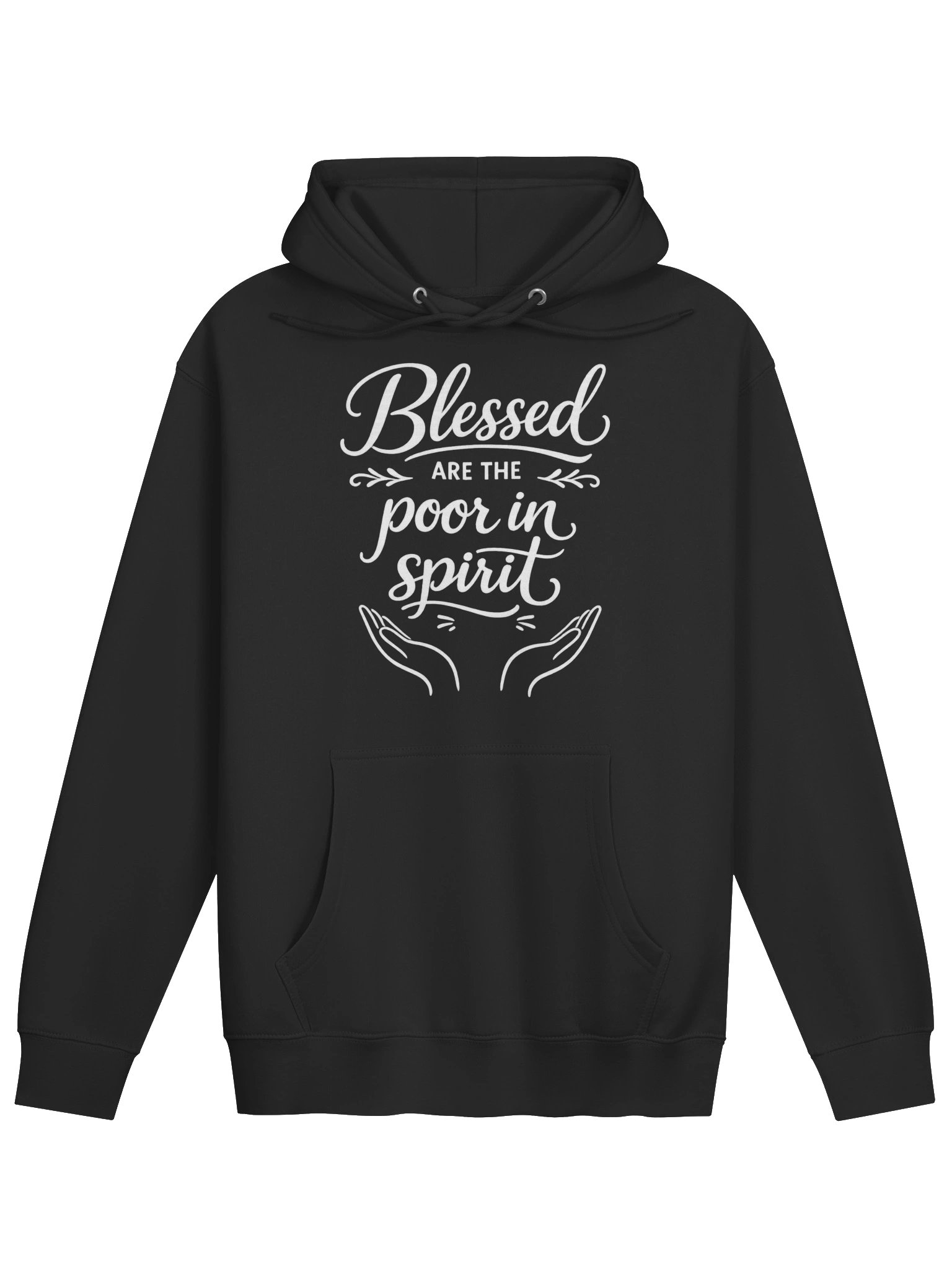 Blessed Are the Poor in Spirit Christian Hoodie | Matthew 5:3 Bible Verse | Minimalist Faith Apparel | Kingdom Life Co. product image (2)