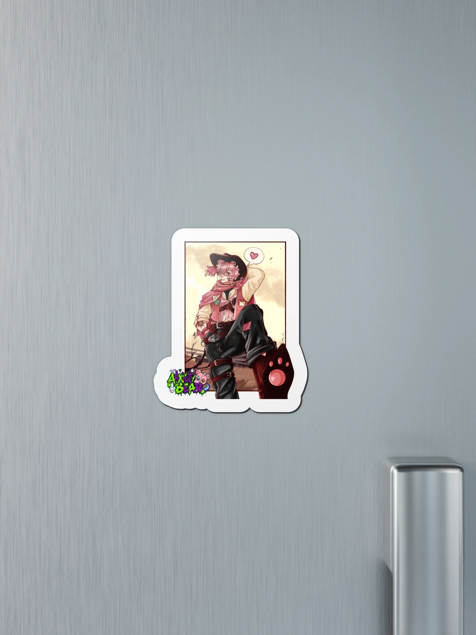 Anxiety Bear Cowboy Magnet product image (10)