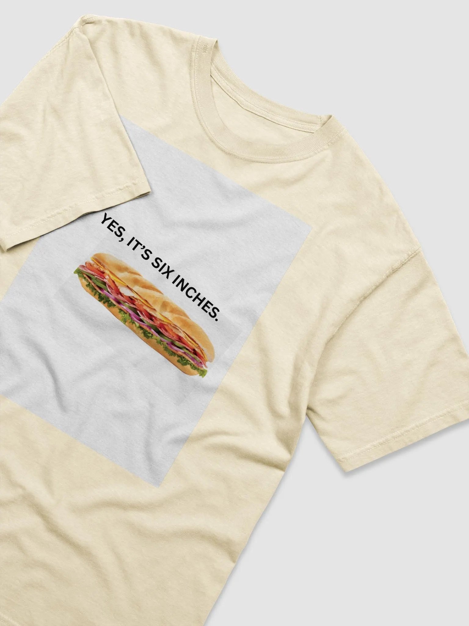 YES, it is six inches tee product image (6)