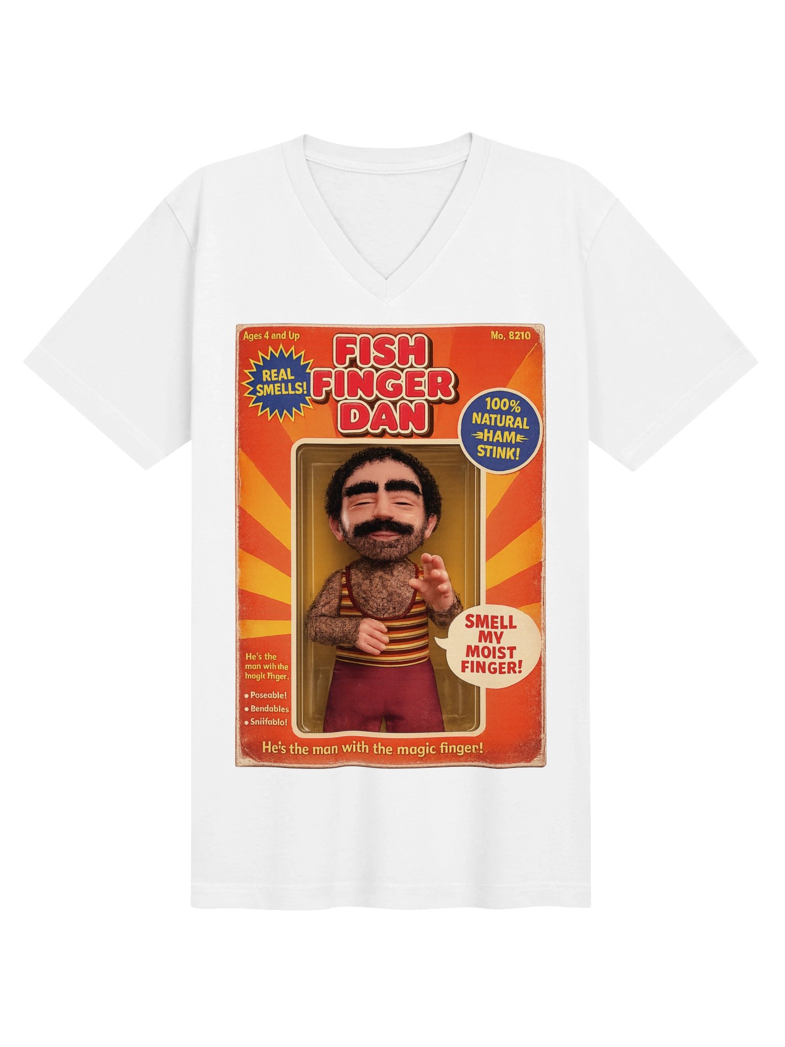 666 Toys | Fish Finger Dan | Bella+Canvas Short Sleeve V-Neck Jersey T-Shirt product image (1)