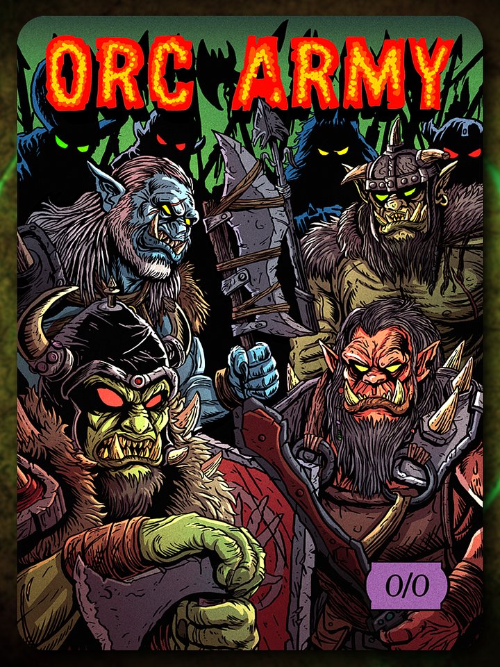 Orc Army 0/0 Full Art Token product image (1)