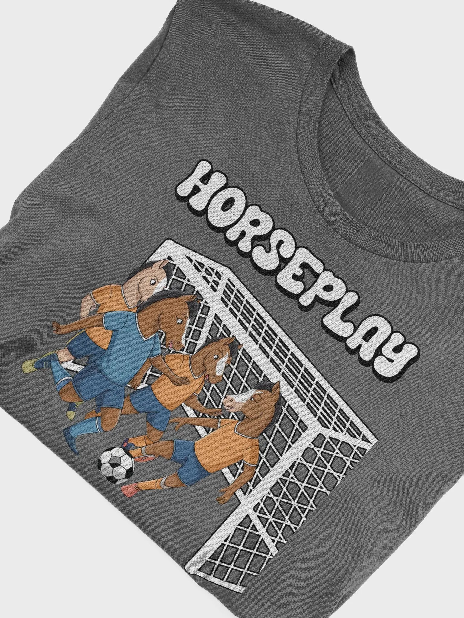 Horseplay - Horses Playing Soccer - Funny Wordplay T-shirt product image (2)
