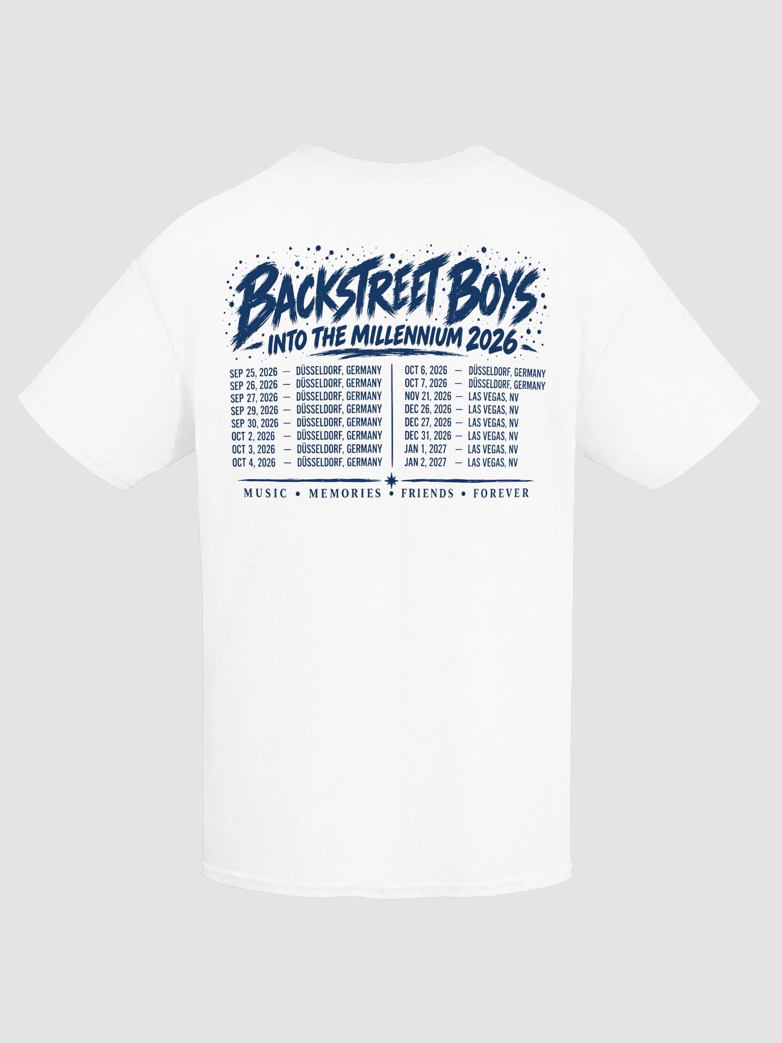 Backstreet Boys Düsseldorf 2026 Concert Shirt - Into The Millennium City Skyline & Tour Dates Tee product image (8)