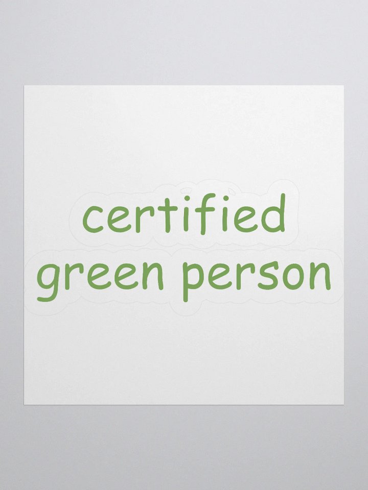 Certified Green Person Sticker product image (1)