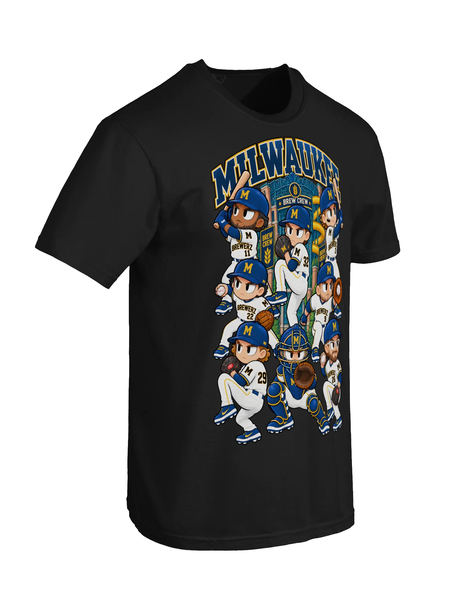 Milwaukee Baseball Animated Player T-Shirt product image (49)