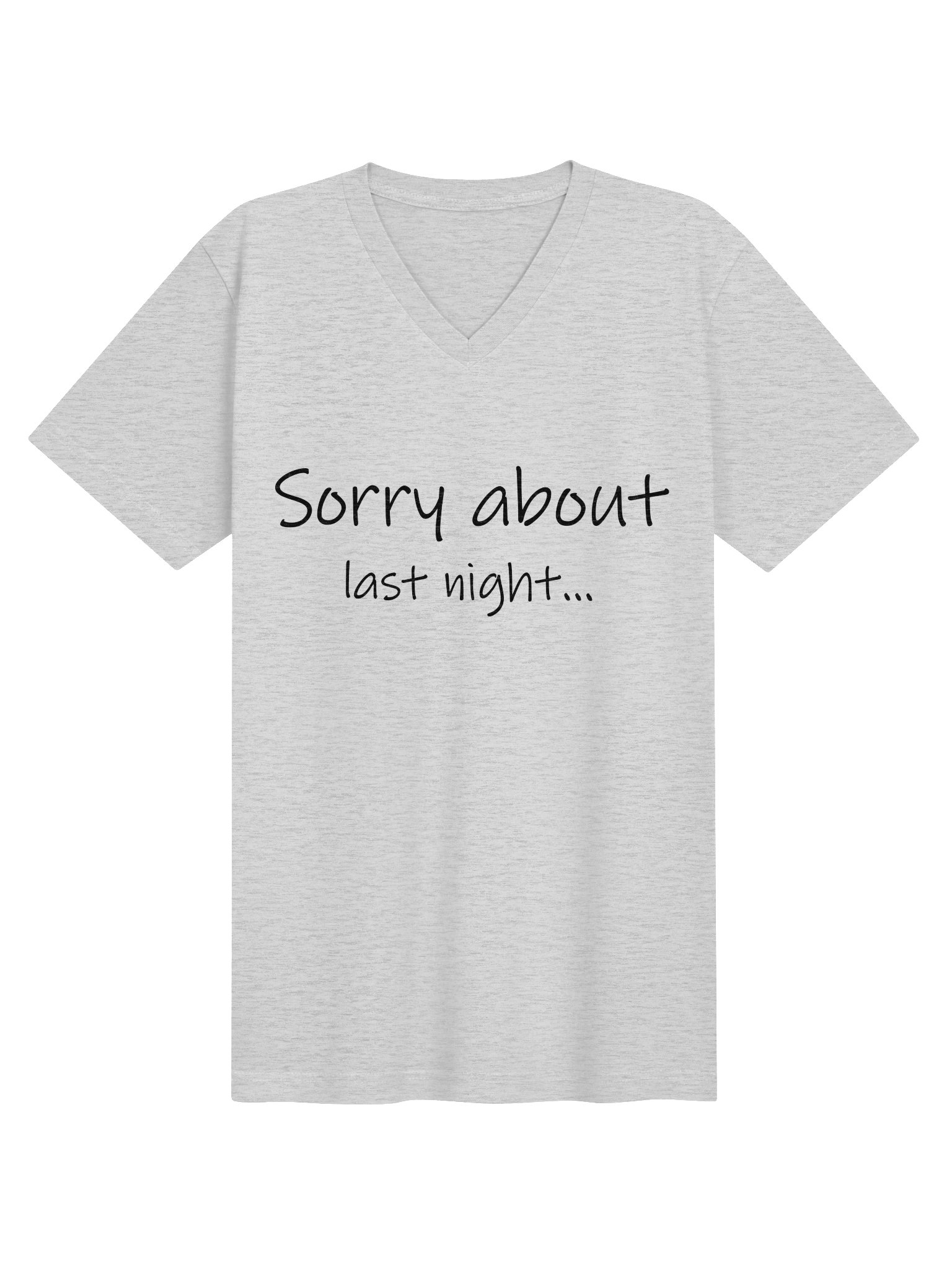 Sorry About Last Night V-Neck Tee Lt. product image (2)