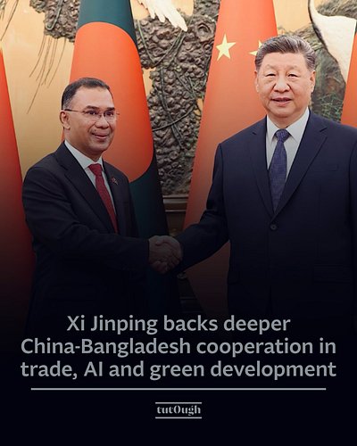 🇨🇳🇧🇩Chinese President Xi Jinping said China supports Bangladesh’s new government and is ready to deepen Belt and Road coopera...