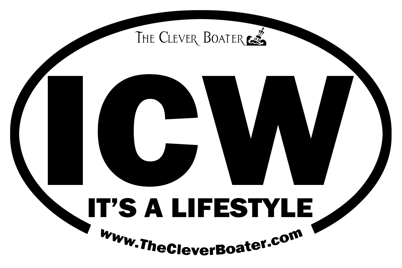 ICW - IT'S A LIFESTYLE - Euro style bumper sticker 4.5x3 inches product image (2)