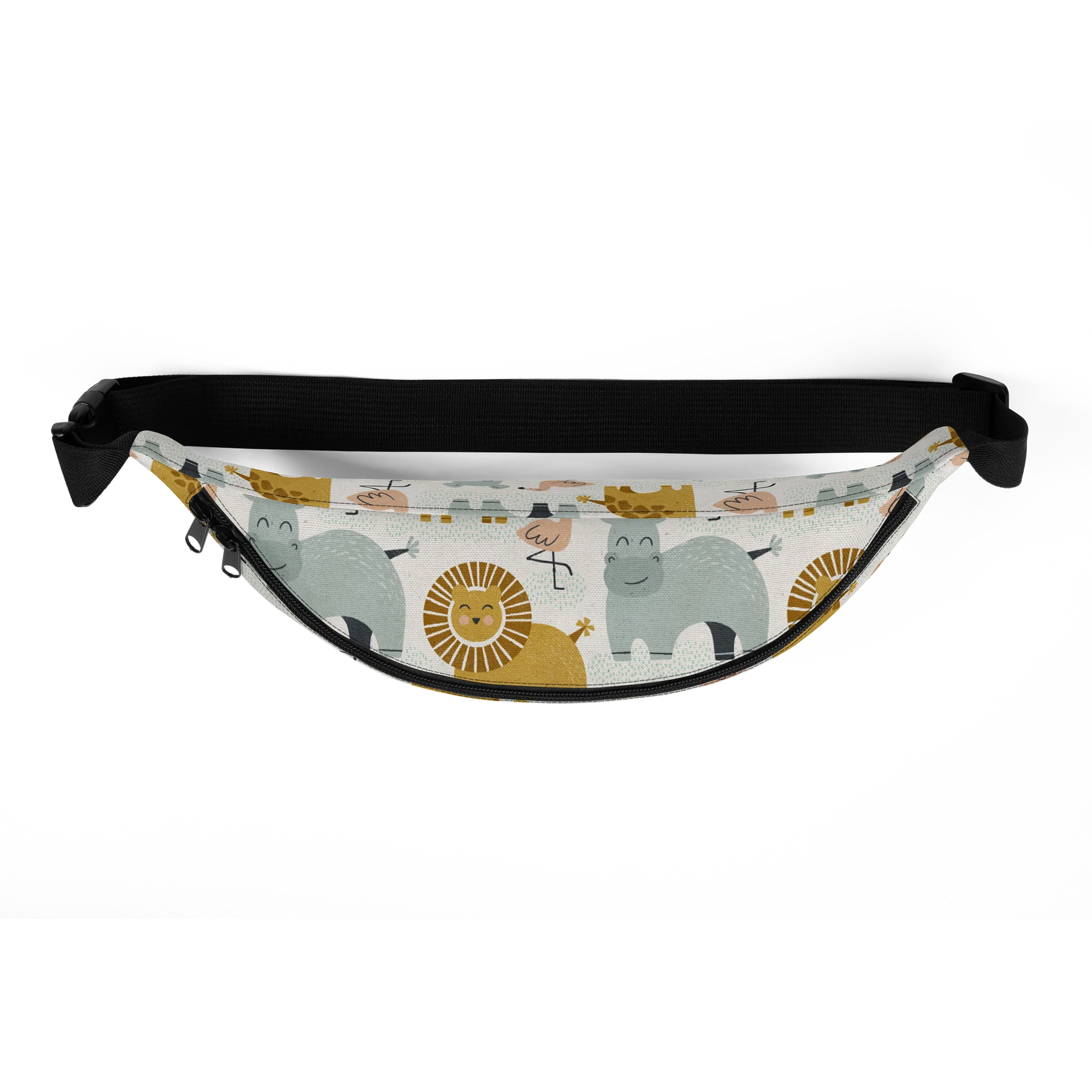 Retro Jungle Animals Canvas Fanny Pack product image (5)