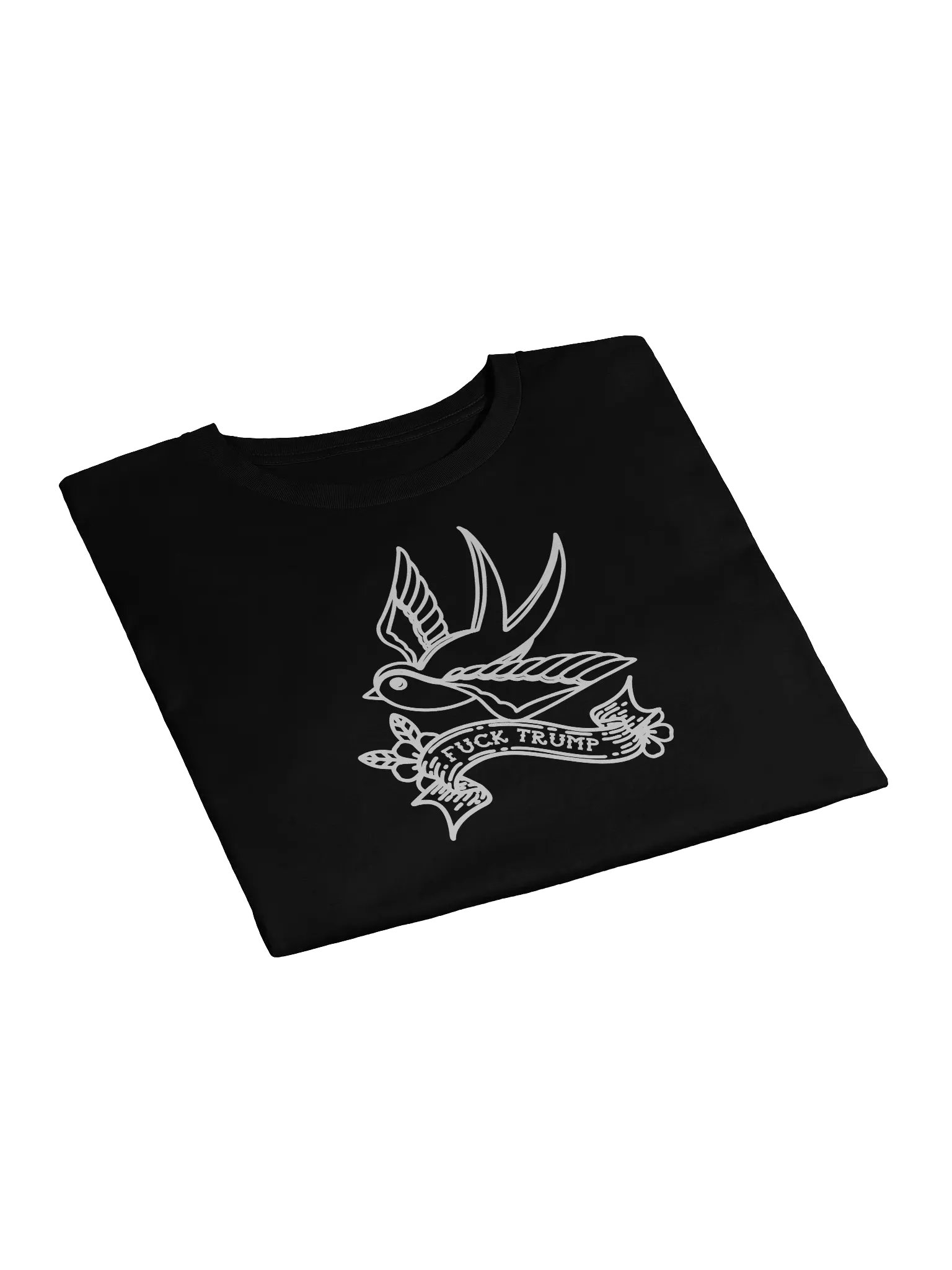F*ck Trump Tattoo Sparrow Cropped T-shirt. product image (2)