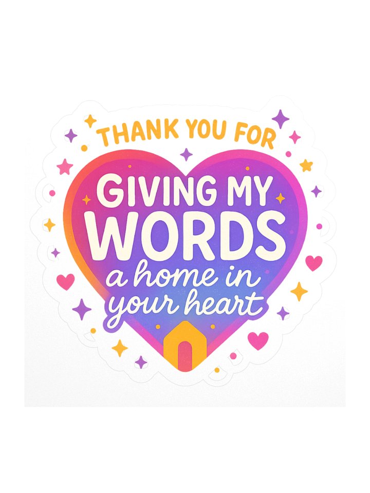 Giving My Words a Home 1 Sticker product image (1)