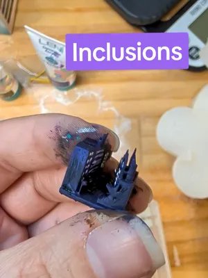 Just messing around with some inclusions  #resin #dicemaker #rocky #ttrpg #3dprints 