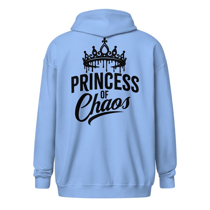 Princess of Chaos Tiara Zip Hoodie - Black Text product image (2)