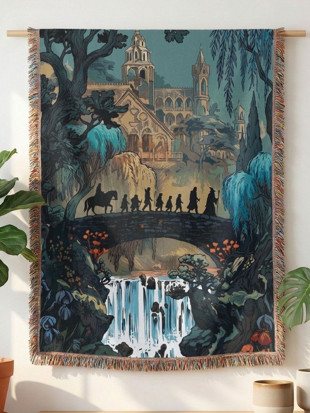 Lord of the Rings: The Fellowship at Rivendell Woven Tapestry Blanket product image (1)