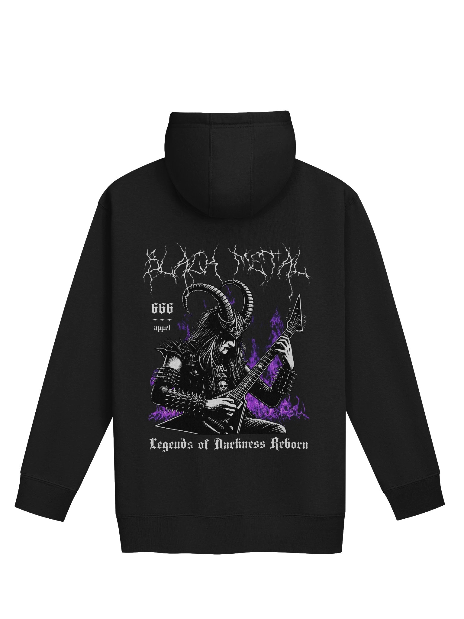 Cozy Black Metal Guitarist Hoodie for Fans and Musicians product image (2)