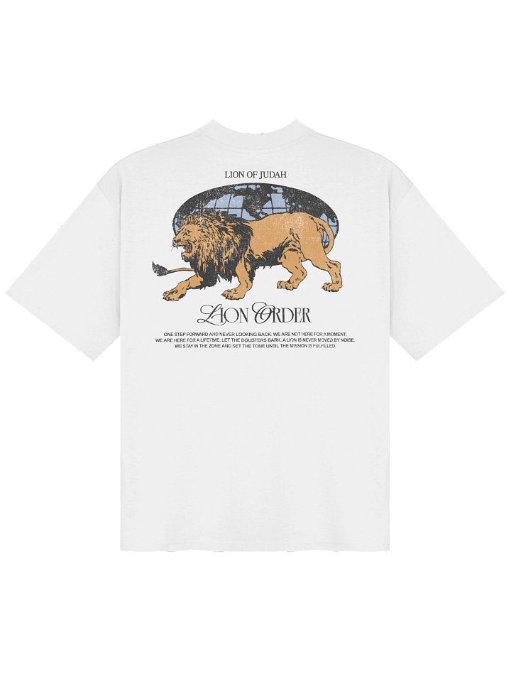 "One Step Forward" Premium Oversized T-Shirt in White product image (2)