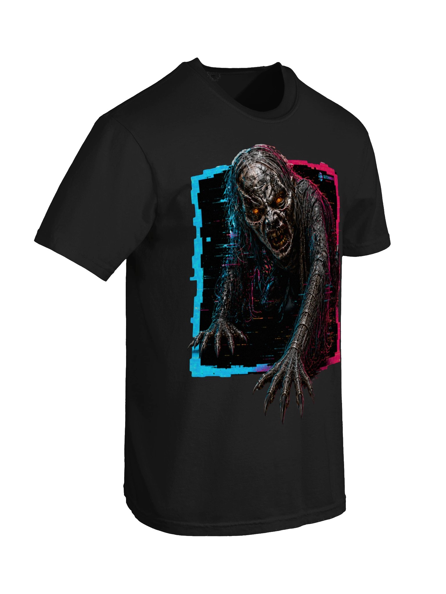GlitchMind AI — Crawling Ghoul Back Graphic Tee product image (6)