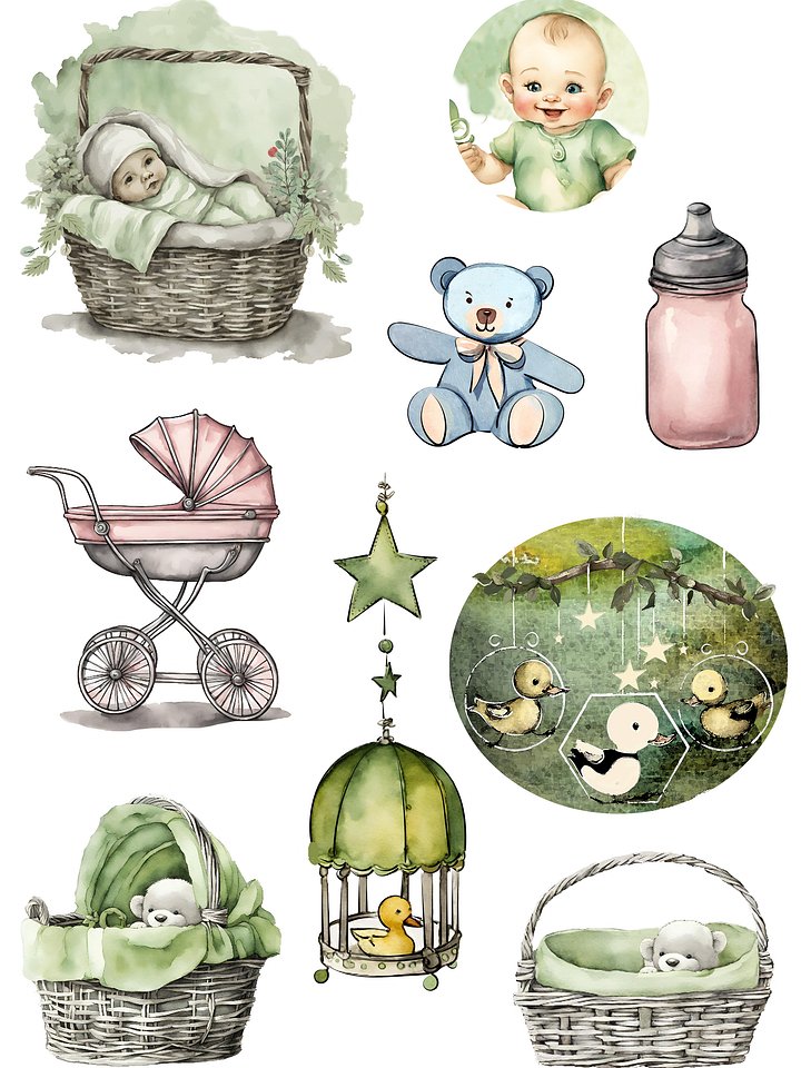 Pegatinas vintage para bebés product image (1)