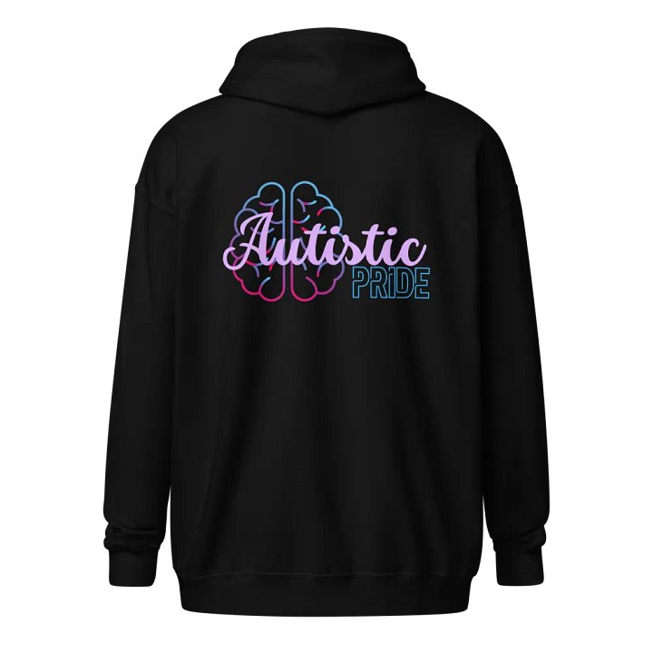 Autistic Pride Brain Unisex Zip Hoodie product image (1)