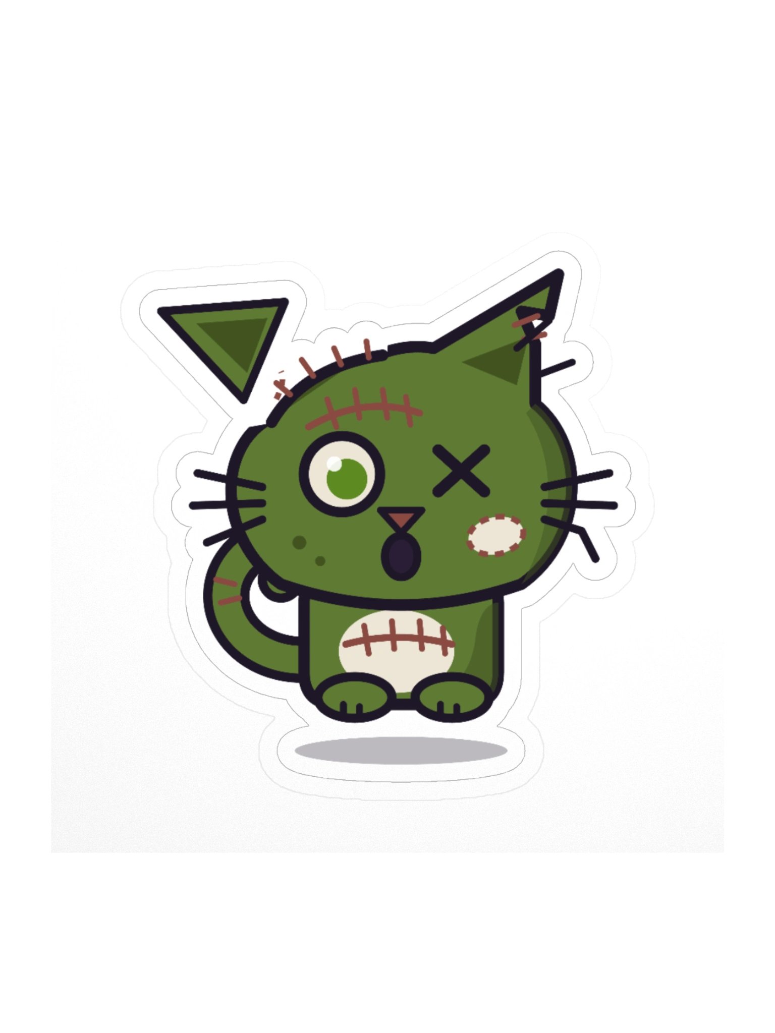 Nyanbie First Mistake Zombie Cat Laptop Sticker product image (1)