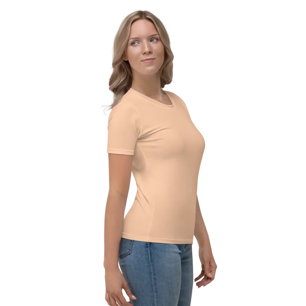 Women's Crew Neck Peach T-Shirt product image (4)