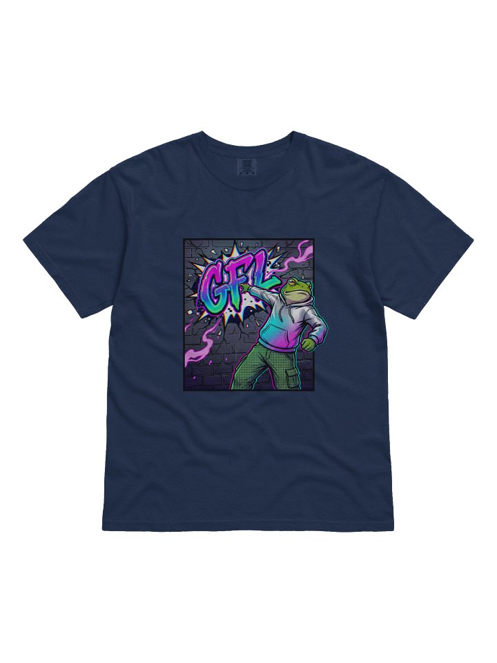 Y2K Glitch GFL Frog - Chromatic Graffiti Bomber Tee product image (11)