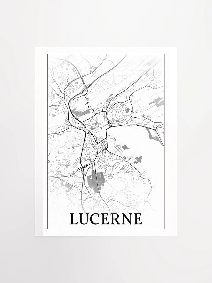 Lucerne, Switzerland, city map print product image (4)
