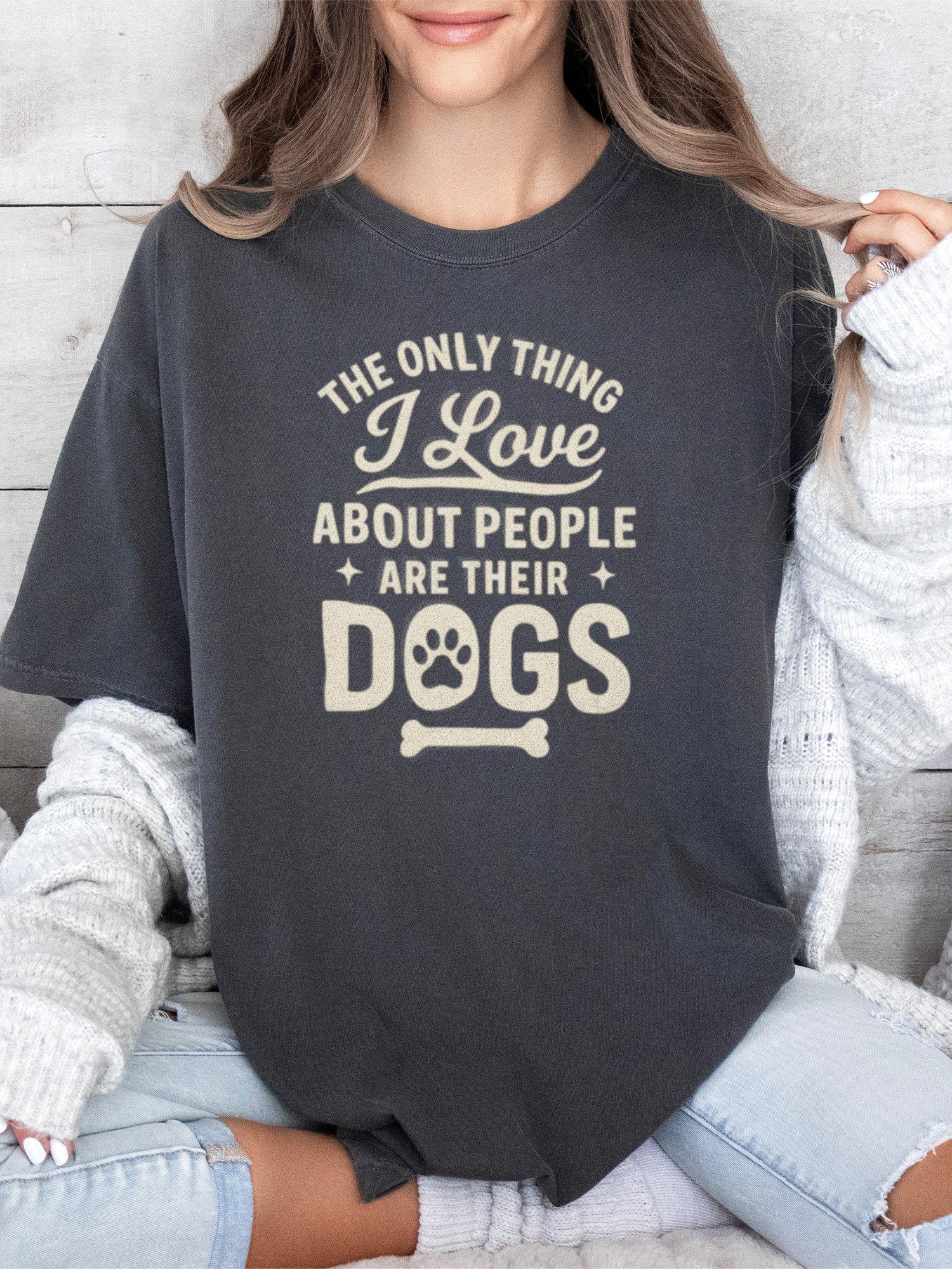 The Only Thing I Love About People Are Their Dogs Tee product image (2)
