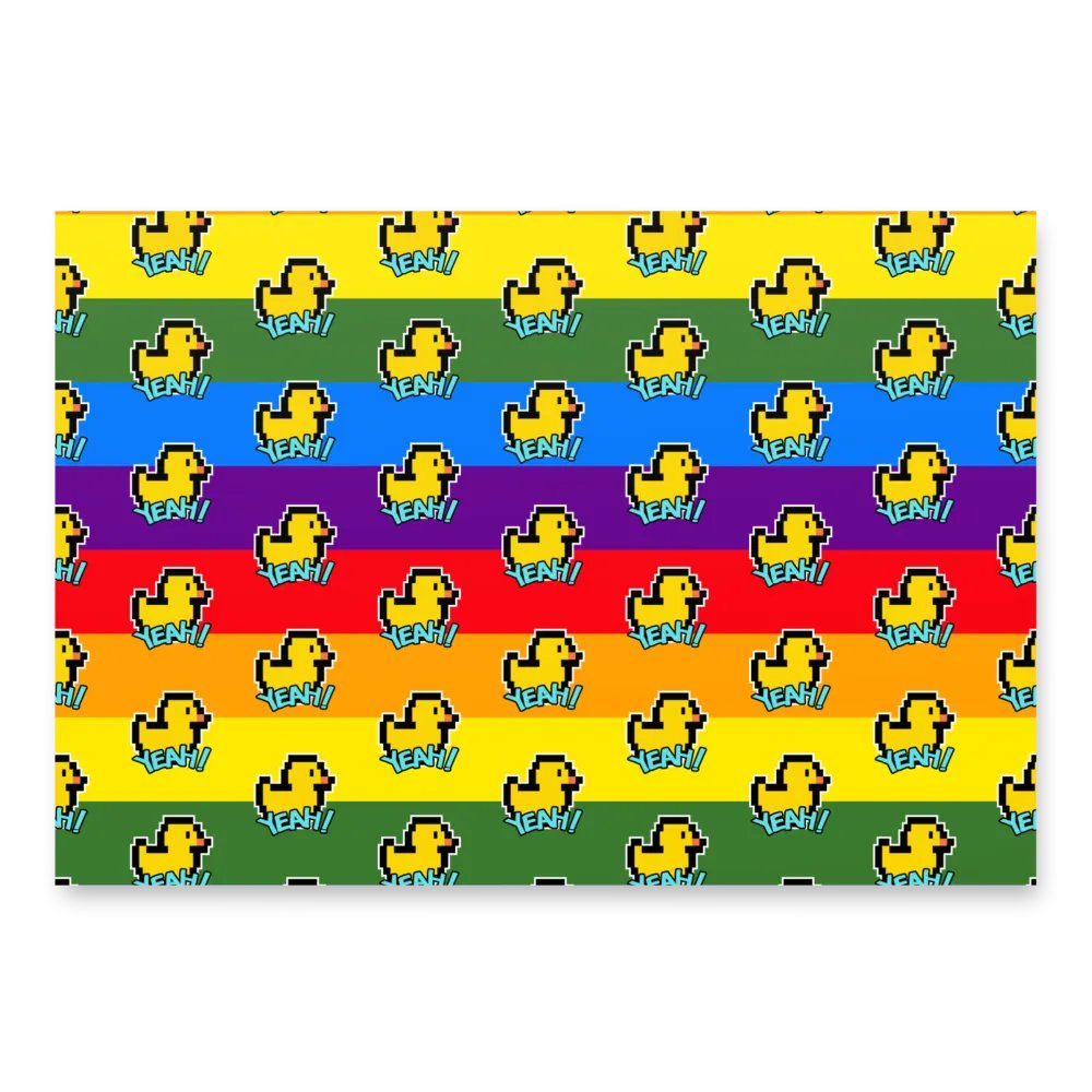 Duck Yeah Wrapping Paper, Rainbow Edition product image (1)