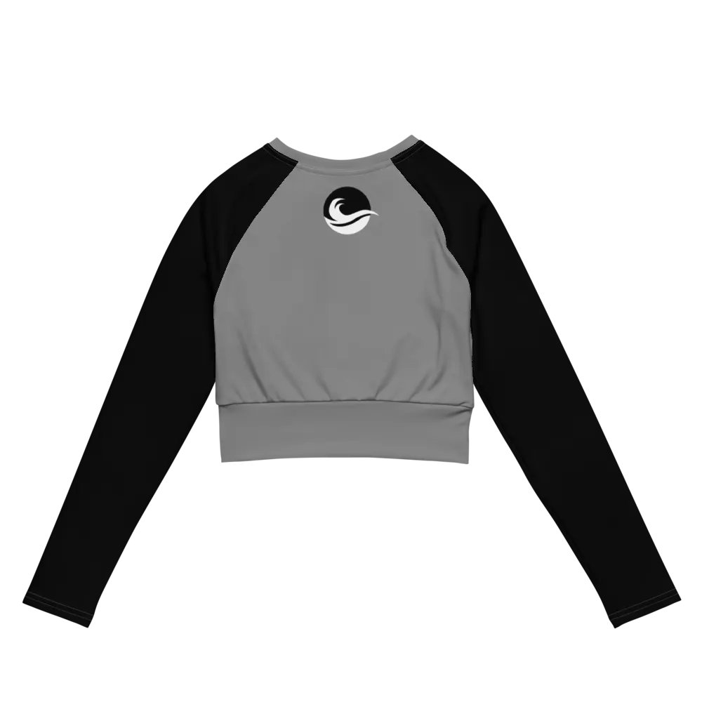 White Wave Cropped Rash Guard product image (2)
