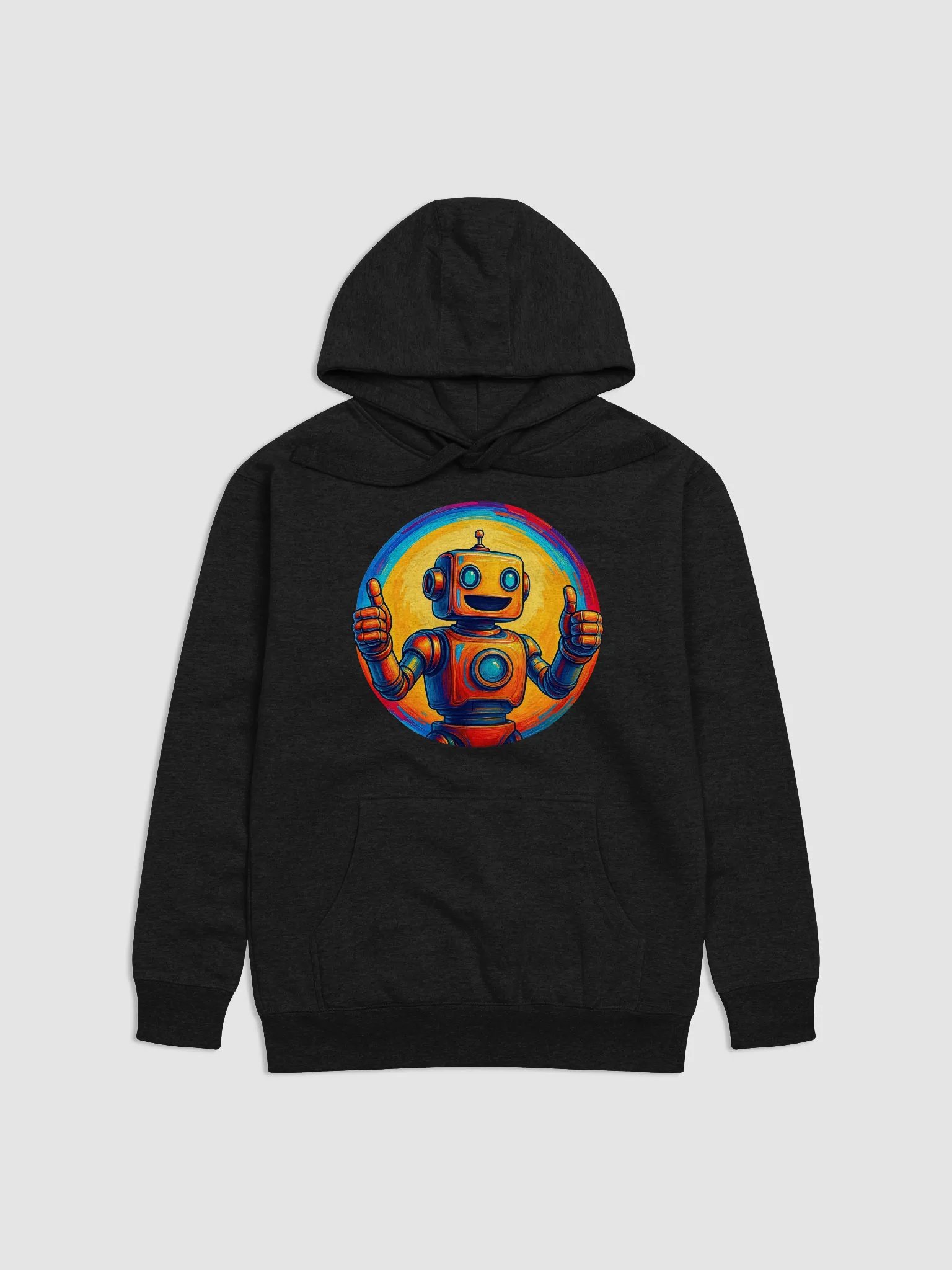 Robot Thumbs-Up, quality hoodie product image (6)