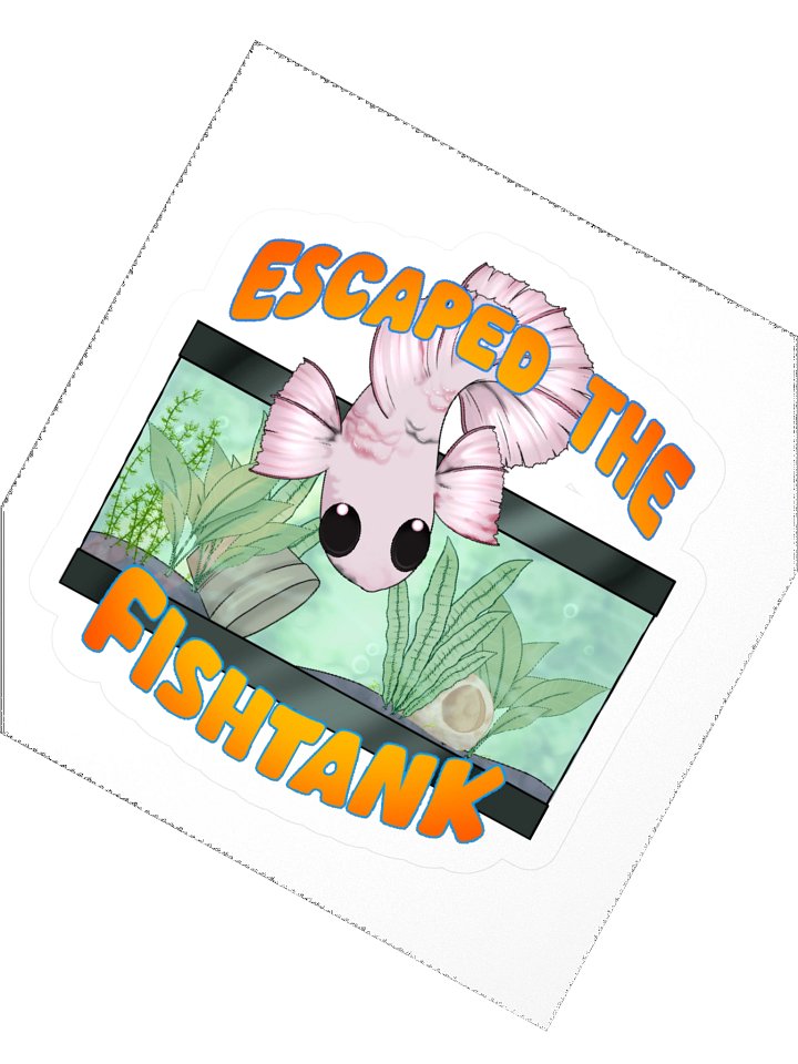 Escaped The Fishtank Kiss-Cut Sticker product image (2)
