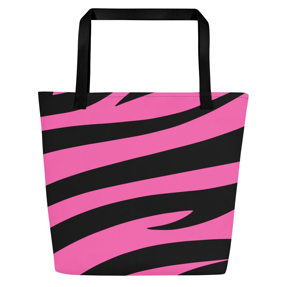 Zebra Print Tote Bag – Pink Black product image (3)