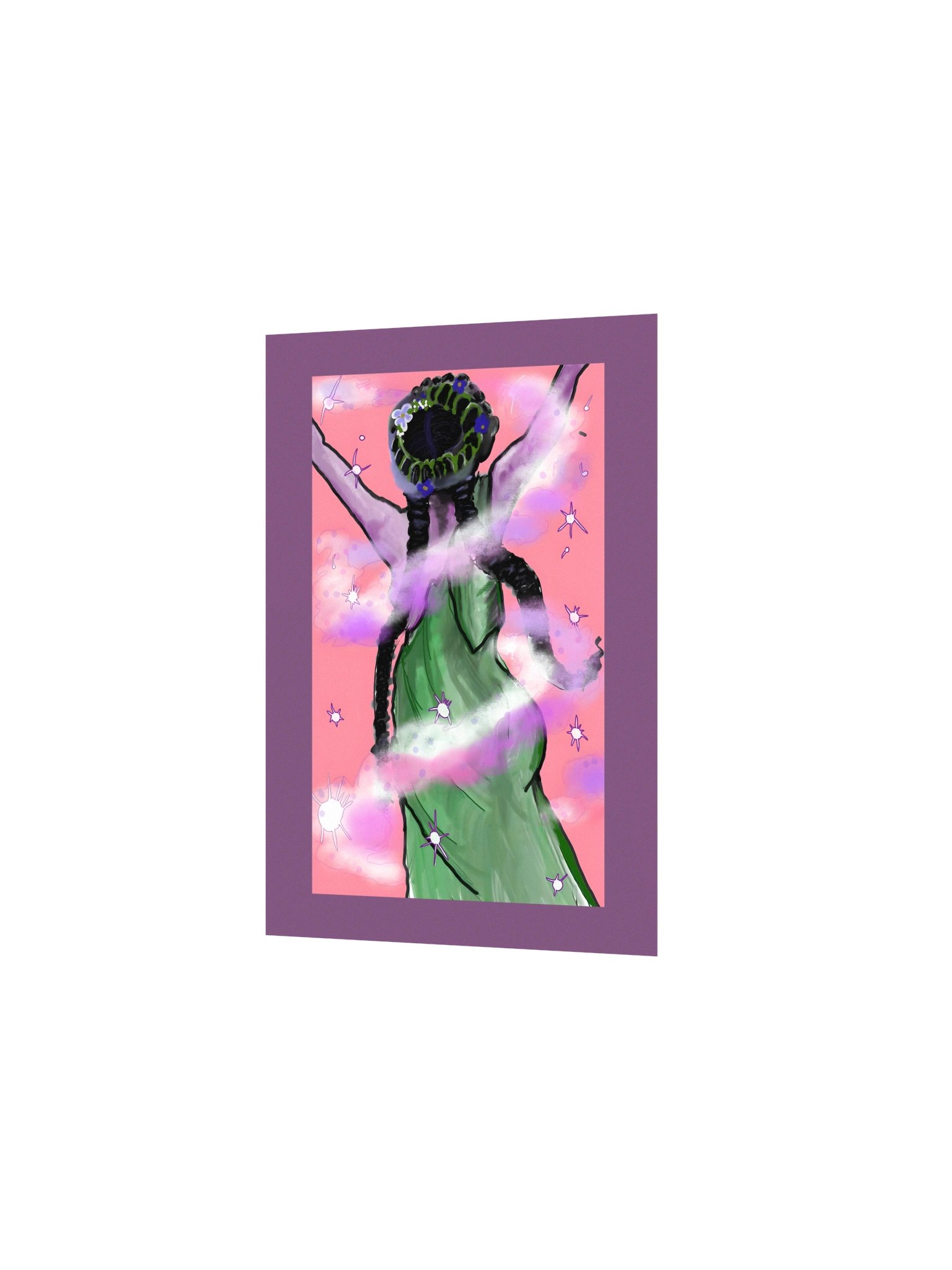 Exaltation, Witchy Folk Art Print in Purple product image (2)