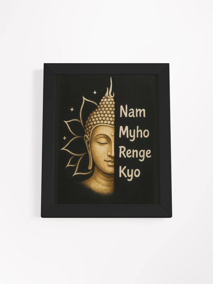 Nam Myho Renge Kyo - Buddha Lotus Art Framed Meditation Poster for Nichiren Buddhist Practitioners product image (1)