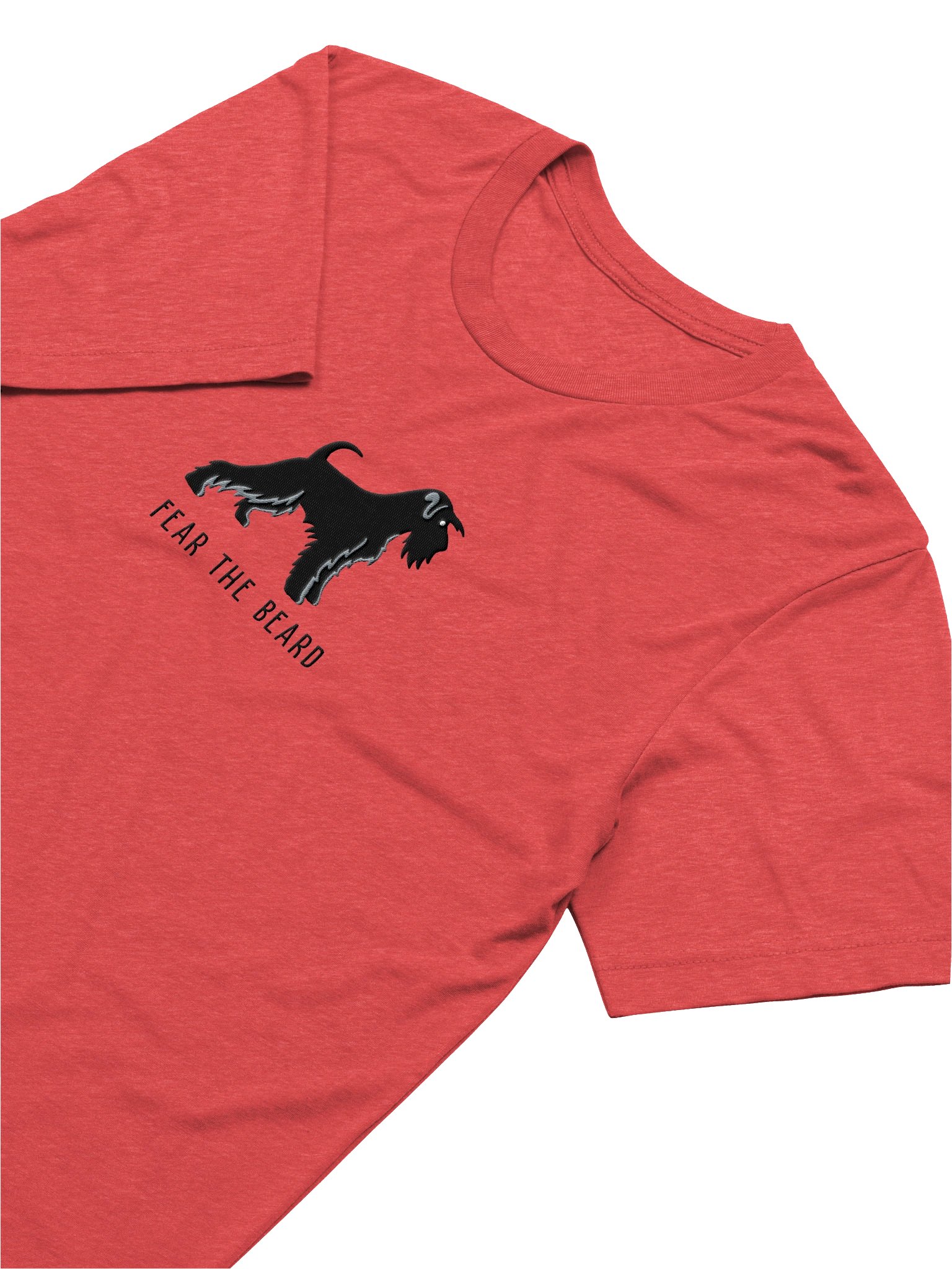 Fear the Beard T-Shirt(Embroidered) of a Miniature Schnauzer(Black) product image (31)