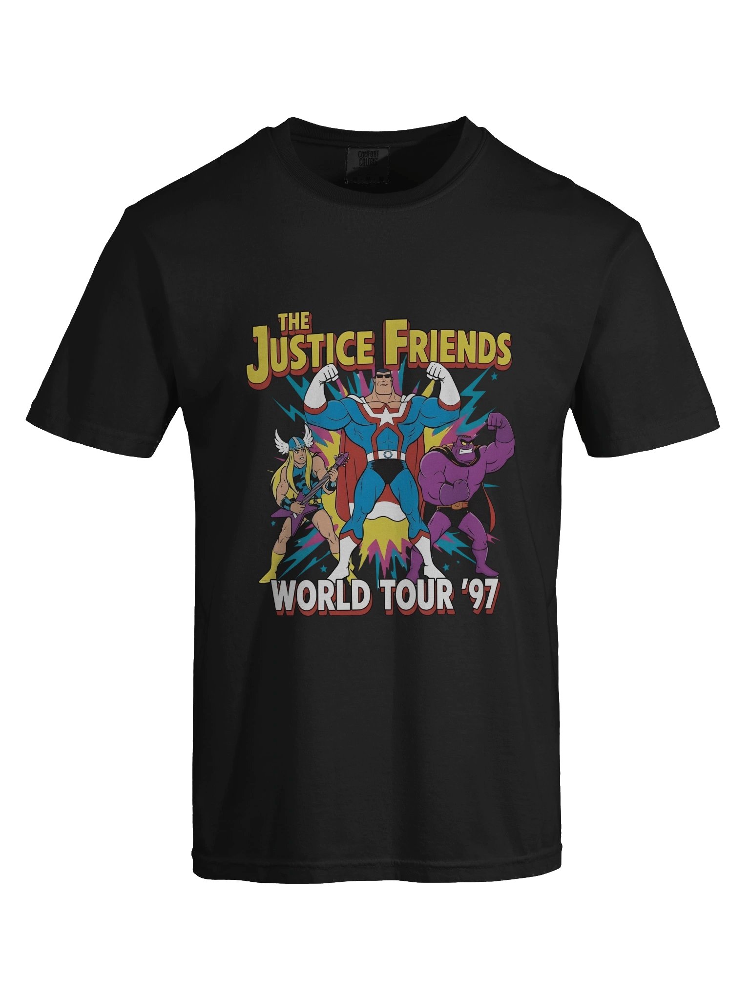 The Justice Friends World Tour '97 T-Shirt | Retro 90s Cartoon Parody Concert Tee | Dexter's Lab Fan Apparel product image (8)