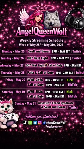 New weekly schedule, come join the craziness n fun#gaming #twitchstreamer #girlgamer #kickstreamer