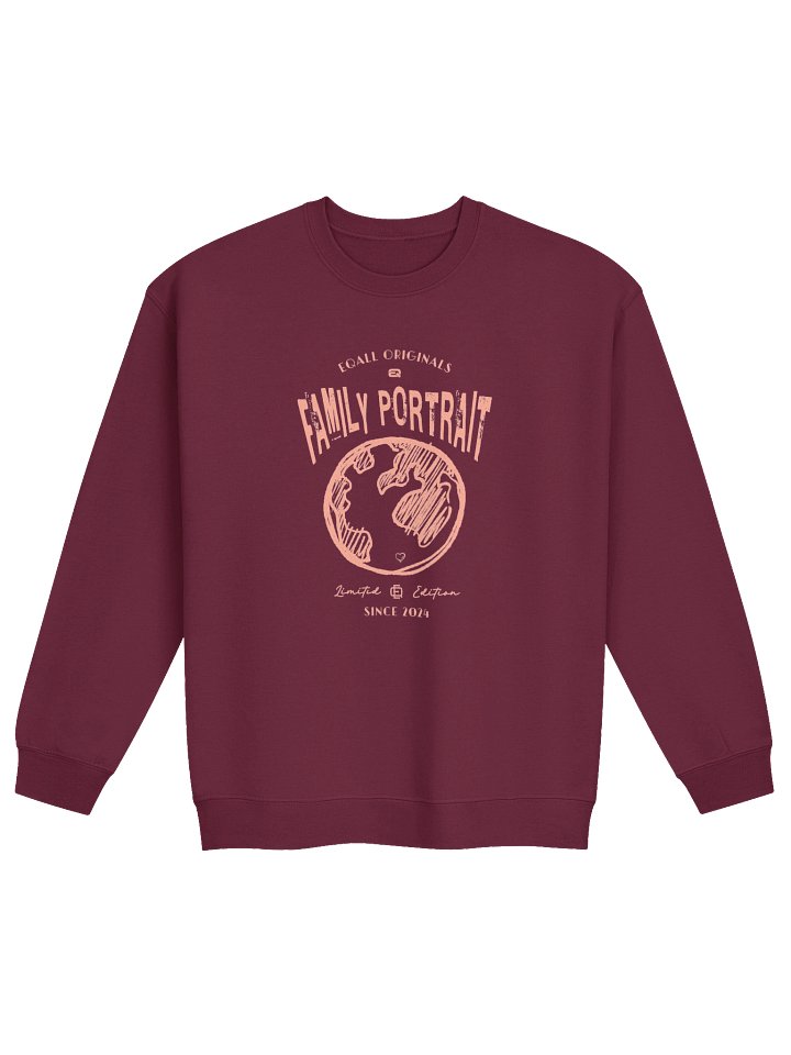 Earth Love_Family Portrait_Unisex Gildan Crewneck Sweatshirt EQALL® Originals_Salmon product image (1)