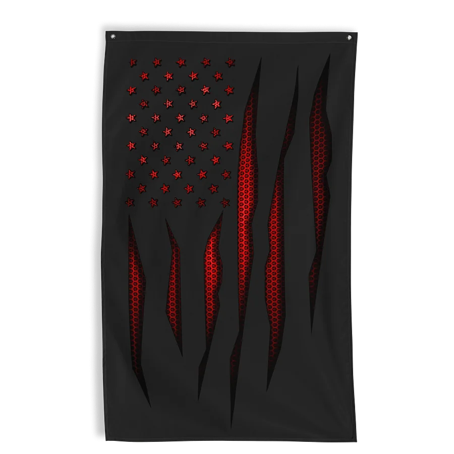 Red Carbon Onyx Wall Flag product image (1)